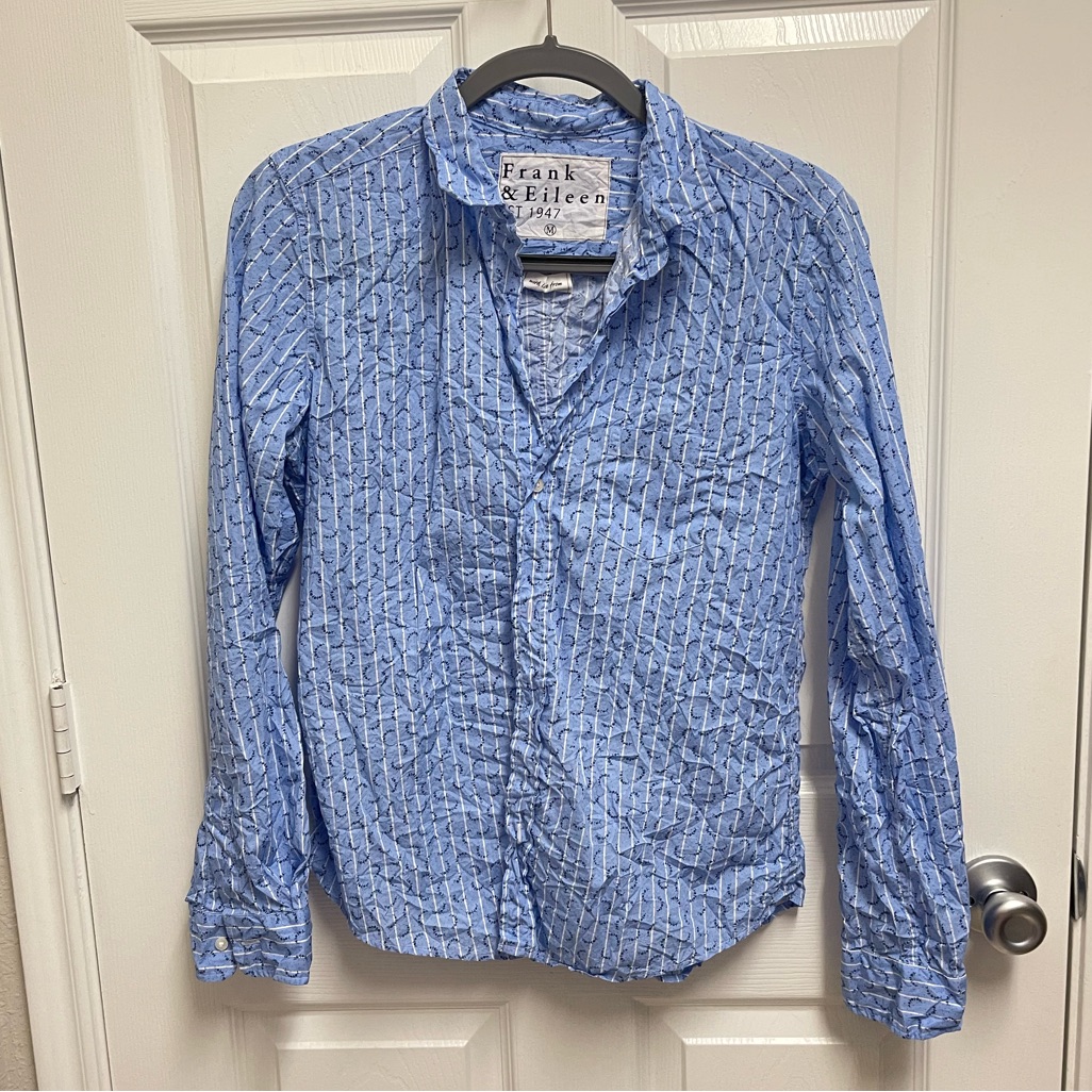 Frank & Eileen Blue Pattern Barry Button Down